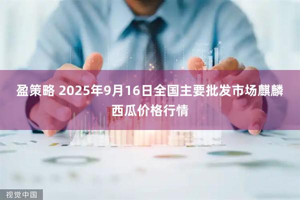 盈策略 2025年9月16日全国主要批发市场麒麟西瓜价格行情