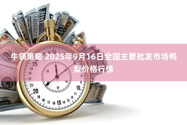 牛领策略 2025年9月16日全国主要批发市场鸭梨价格行情