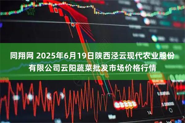 同翔网 2025年6月19日陕西泾云现代农业股份有限公司云阳蔬菜批发市场价格行情
