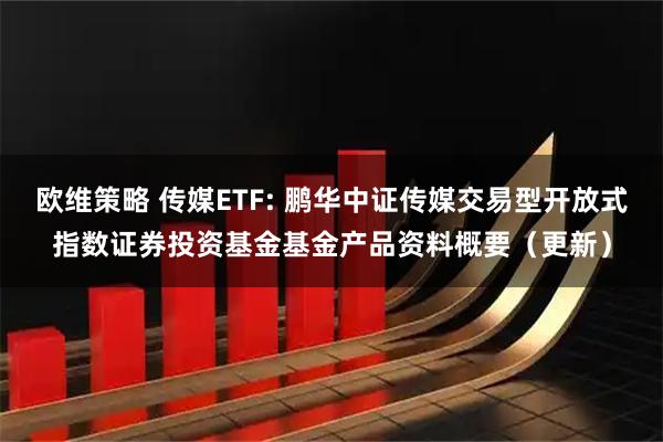 欧维策略 传媒ETF: 鹏华中证传媒交易型开放式指数证券投资基金基金产品资料概要（更新）