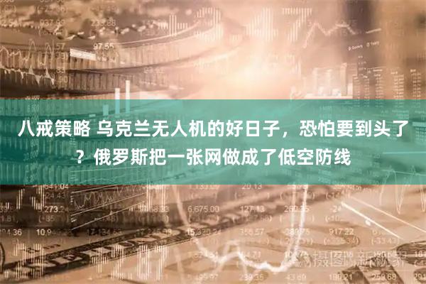 八戒策略 乌克兰无人机的好日子，恐怕要到头了？俄罗斯把一张网做成了低空防线